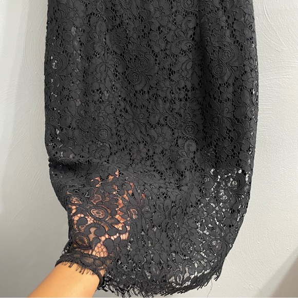 Bardot Karlie Lace Off-The-Shoulder Dress knee length black size Medium cocktail - Picture 9 of 16
